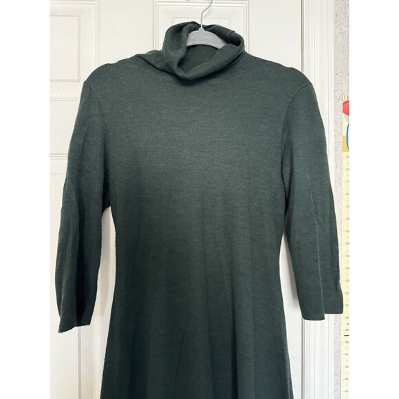 Peruvian Connection Alpaca Dress Women’s Small Dark Green 3/4 Sleeves Midi - Picture 5 of 13